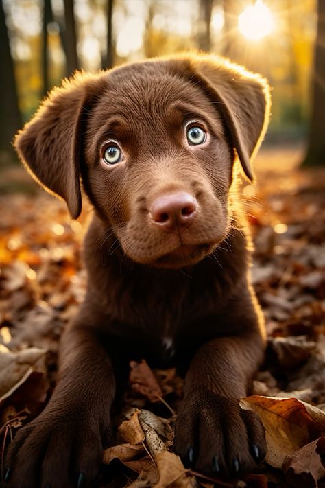 Brown lab puppy Coat Color and Texture